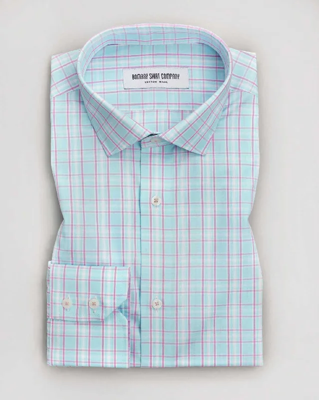 Smart Casual Wear Urban Sweaters Mojito Checked Shirt