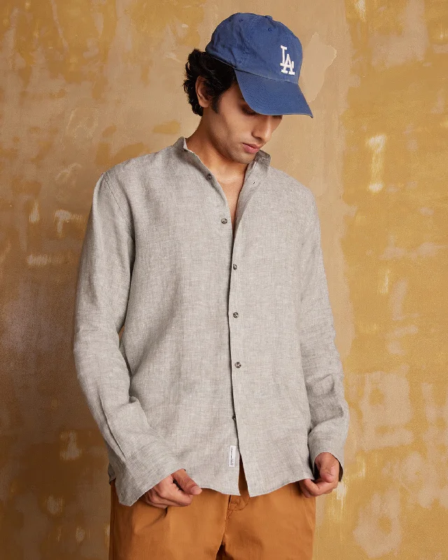 Cool Streetwear Relaxed Tops Soft Washed Linen Shirt - Green