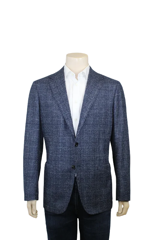 Navy Plaid Sport Coat