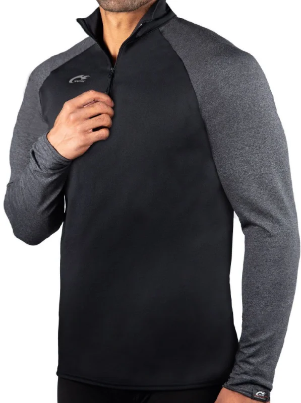 Lightwear Options Trendy Outerwear ProWikMax 2-Tone 1/4 Zip Long Sleeve Shirt Made in USA Lightwear Options Trendy Outerwear ProWikMax 2-Tone 1/4 Zip Long Sleeve Shirt Made in USA