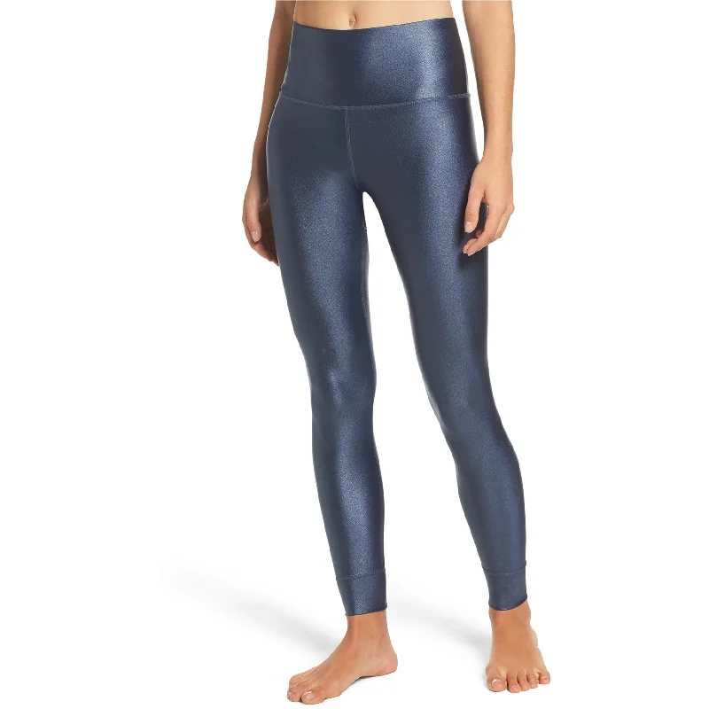 Premium Fit Urban Shirts Reebok Womens Metallic High Rise Compression Athletic Pants, Blue, Small Premium Fit Urban Shirts Reebok Womens Metallic High Rise Compression Athletic Pants, Blue, Small