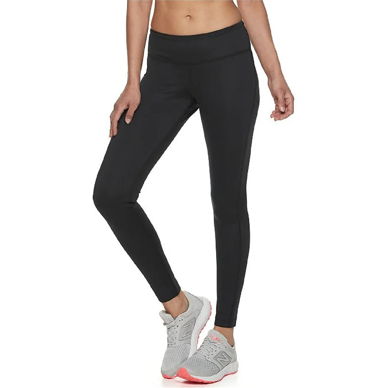 Comfortable Shirts Sporty Looks Reebok Womens Solid Tight Compression Athletic Pants, Black, X-Small