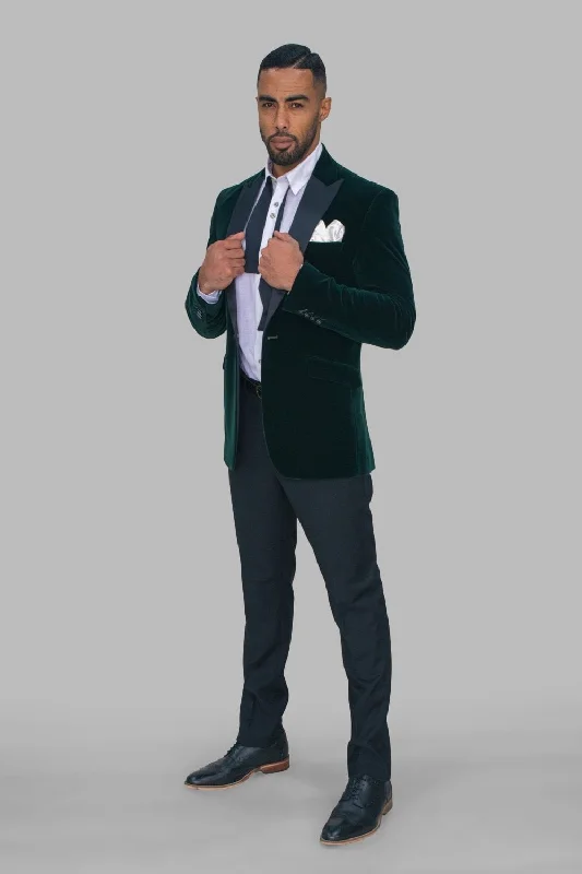 All-Weather Wear Relaxed Tops Rosa Forest Green Blazer