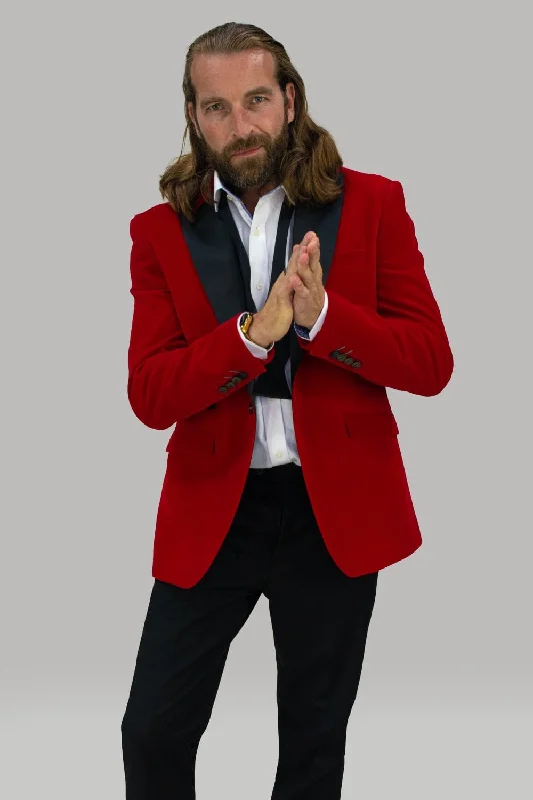 Easy Fit Fashionable T-shirts Rosa Red Blazer