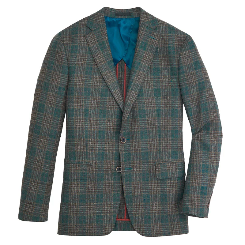 Urban Wear Cool Shorts Di Pray Sea Pine Plaid Sport Coat - Sea Pine
