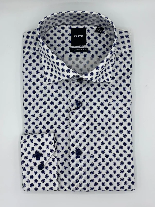 Relaxed Denim Functional Shirts Serica Elite Tapered Non-Iron Dress Shirt - E-2359153 Navy