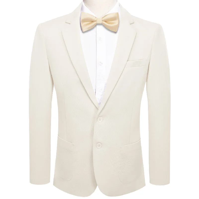Comfy Outerwear Versatile Shorts Simon Von White   Blazer  Suit Jacket -XX-1065