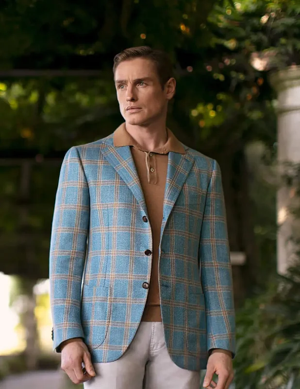 Sky Blue Windowpane Sportcoat