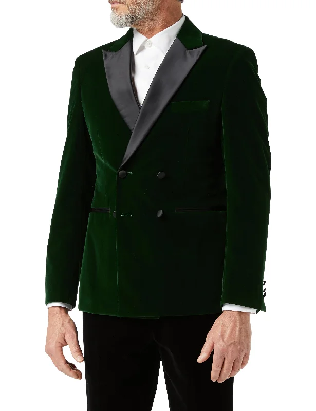Everyday Comfort Fashion Layers SMITH - Green Soft Velvet Dinner Jacket