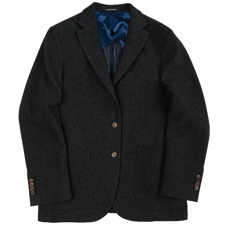 Warm Essentials Relaxed Tops Drago Gunmetal Wool Sport Coat