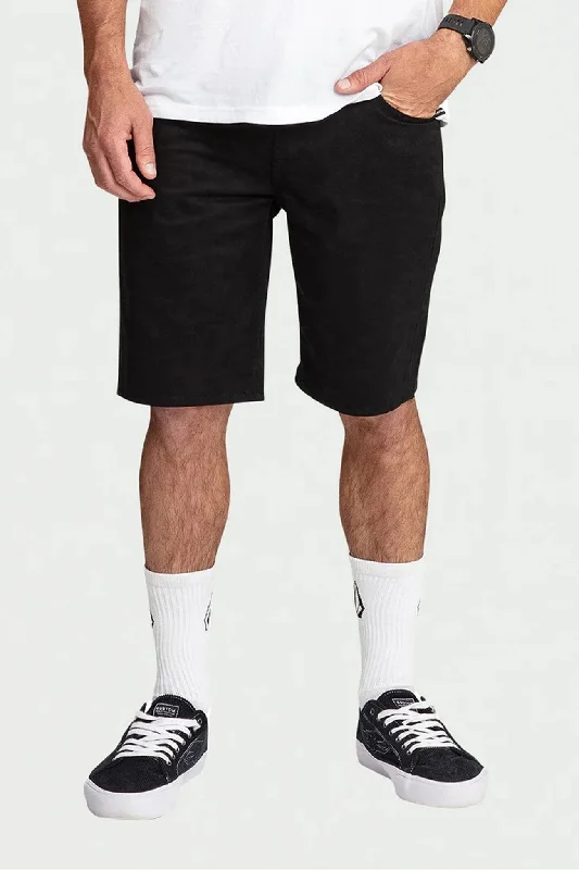 Street Fashion Trendy Jeans Solver Lite 5 Pock Short 19" Black