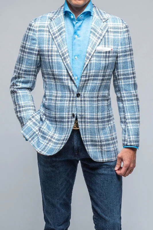 Relaxed Layers Bold Shirts St. Remy Blue Navy and White Check Jacket