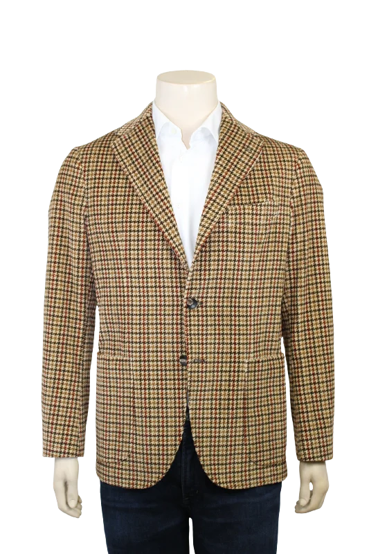 Tan Corduroy Plaid Sport Coat