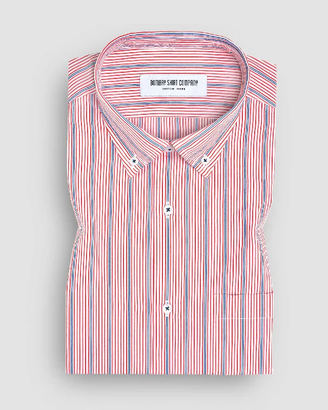 Relaxed Wearables Practical Hoodies Thomas Mason Carmine Striped Shirt