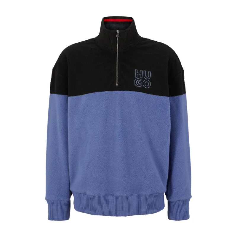 Comfortable Knitwear Comfy Shirts Zip-neck sherpa fleece sweatshirt with stacked logo embroidery Comfortable Knitwear Comfy Shirts Zip-neck sherpa fleece sweatshirt with stacked logo embroidery
