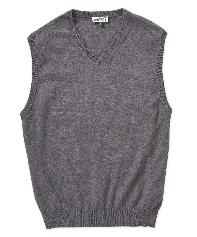 Simple Outfits Winter Fashion Westport Lifestyle Cotton Stretch V-Neck Sweater Vest