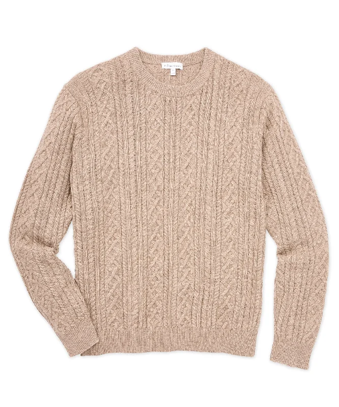 Stylish Looks Comfortable Shirts Peter Millar Wool Blend Cable Crew
