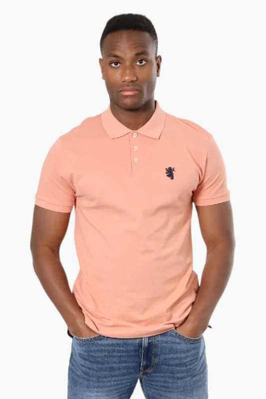 Sporty Trends Casual Tops Vroom & Dreesmann Button Up Knit Polo Shirt - Pink