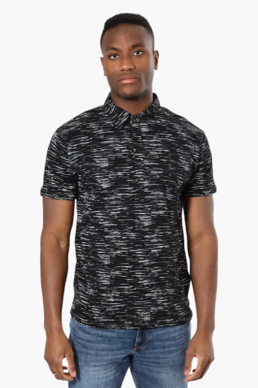 Sporty Essentials Versatile Shorts Jay Y. Ko Patterned Button Up Polo Shirt - Black