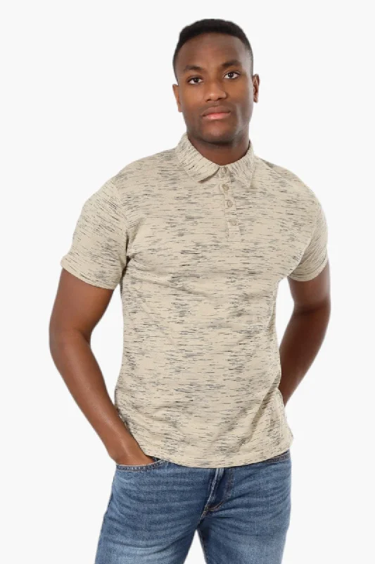Everyday Jackets Casual Jackets Jay Y. Ko Patterned Button Up Polo Shirt - Beige