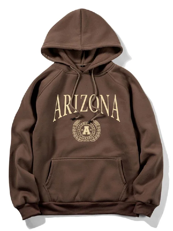 Simple Outfits Cool Sweatshirts Arizona Print Hoodie
