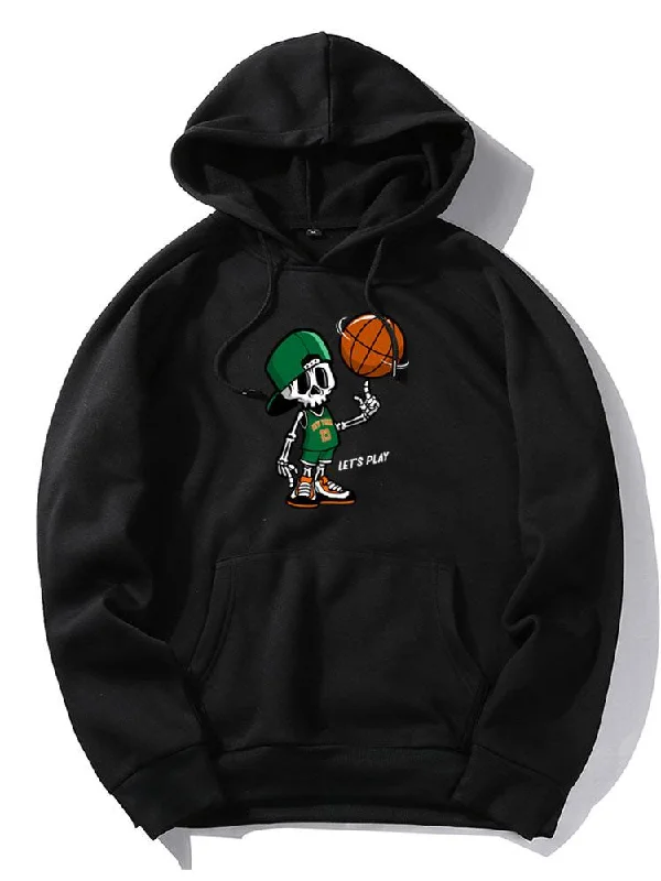 Timeless Style Comfortable Hoodies Basketball Skeleton Print Hoodie