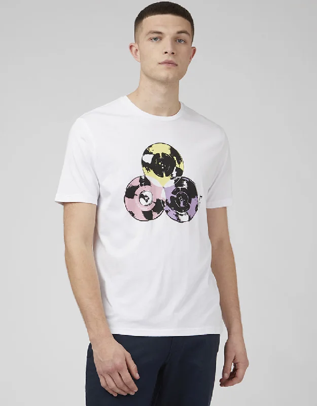 Trendy Apparel Relaxed Footwear Ben Sherman Drop The Needle White T-Shirt