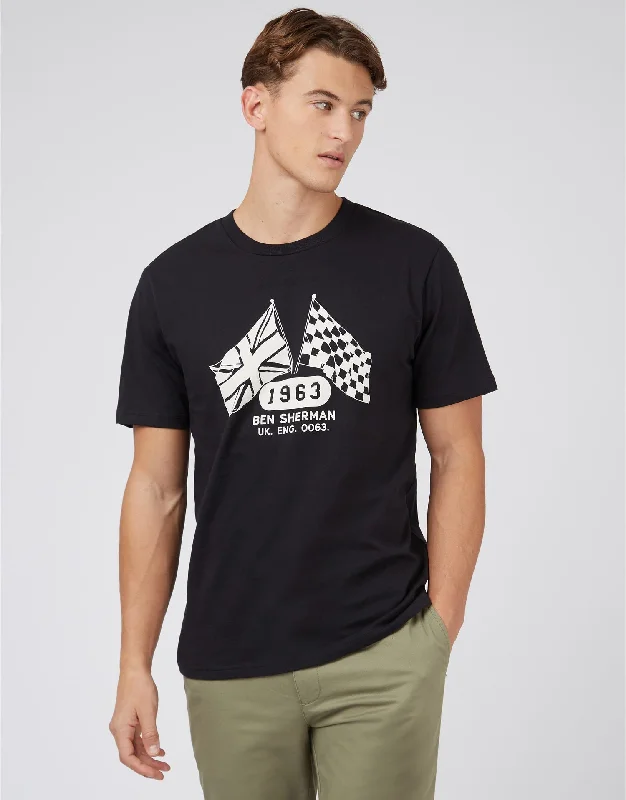 Urban Look Practical Jeans Ben Sherman Heritage Flag Black T-Shirt