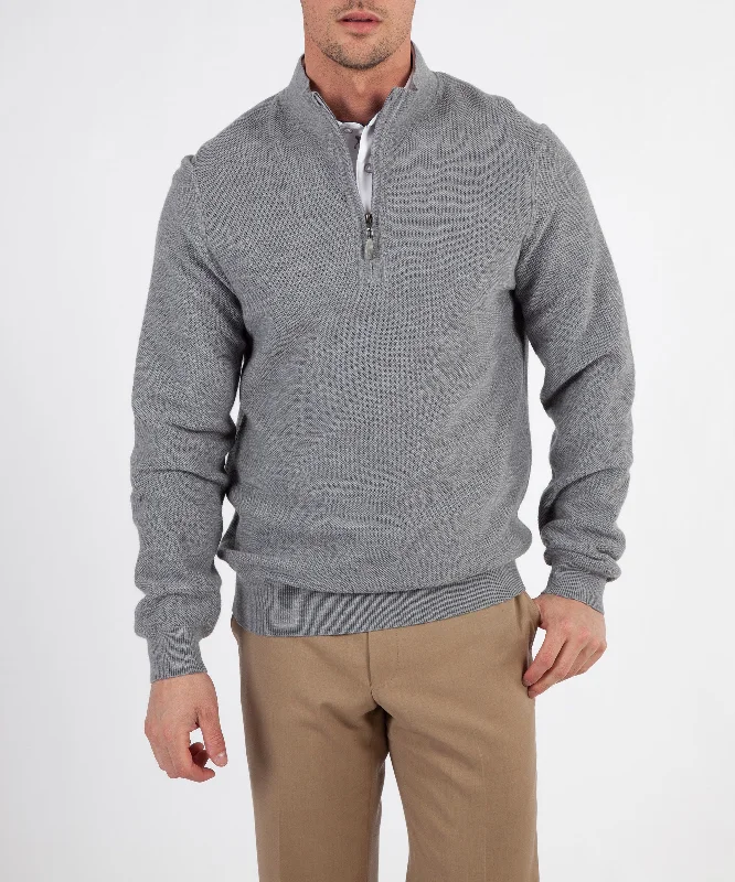 Relaxed Wearables Comfortable Wardrobe Signature 100% Merino Wool Quarter-Zip Sweater Relaxed Wearables Comfortable Wardrobe Signature 100% Merino Wool Quarter-Zip Sweater