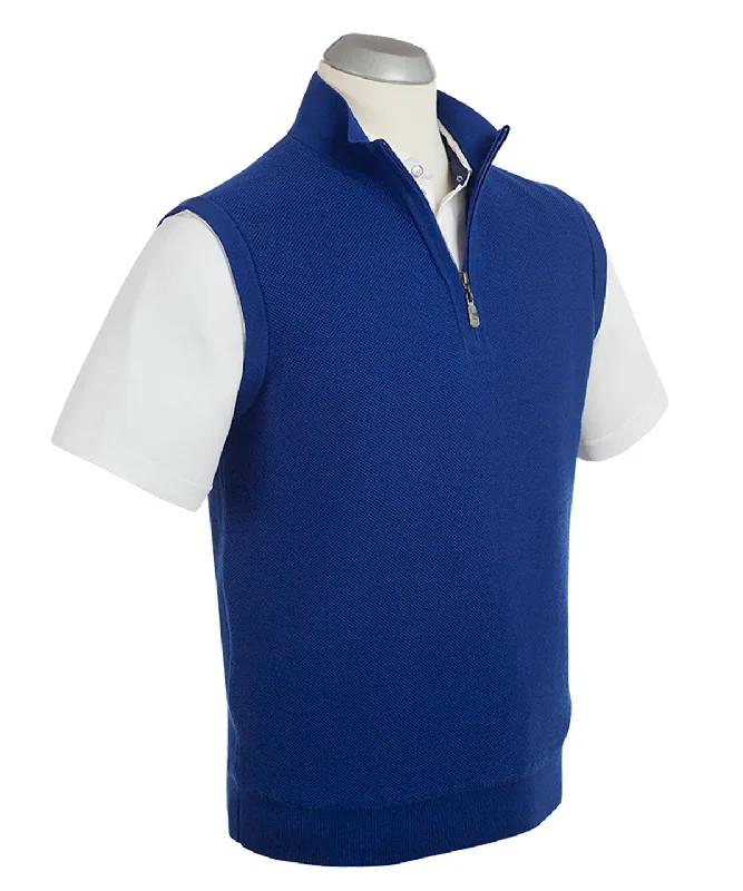 Athletic Gear Practical Outfits Signature Merino Tuck-Stitch Quarter-Zip Lined Wind Sweater Vest Athletic Gear Practical Outfits Signature Merino Tuck-Stitch Quarter-Zip Lined Wind Sweater Vest
