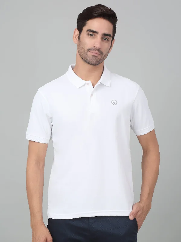 Street Gear Everyday Footwear Men's White  Polo neck Half Sleeve T-Shirt