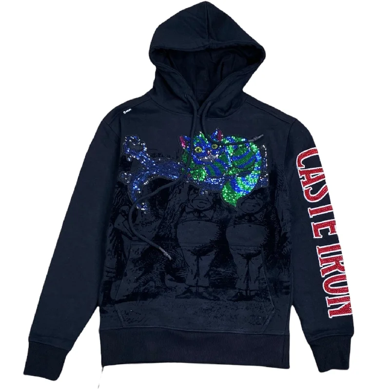 Comfortable Wearables Street Style Pants Cast Iron Cheshire Cat Knit Hoodie (Black) CI-KT-017