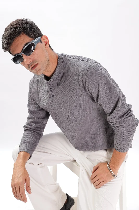 Cool Jackets Warm Sweaters Classic Henley T-Shirt: Gray