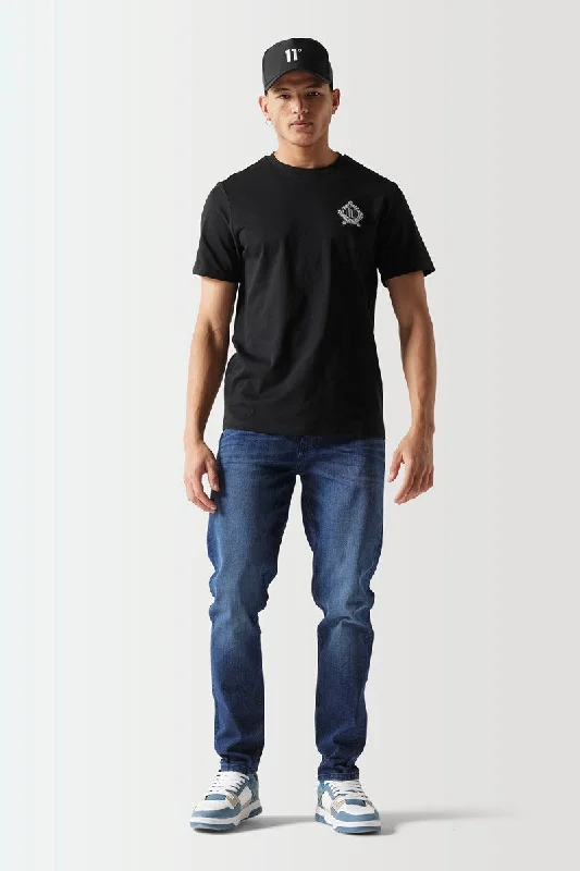 Sporty Trends Simple Shirts Crest T-Shirt - Black