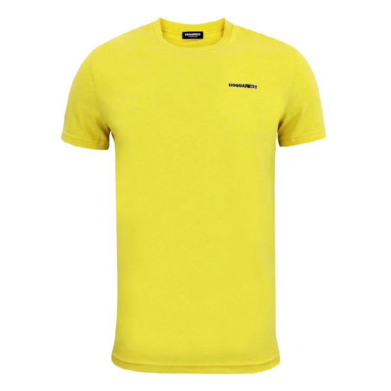 Comfy Suits Smart Jeans DSQUARED2 - Chest Logo T-Shirt in Yellow