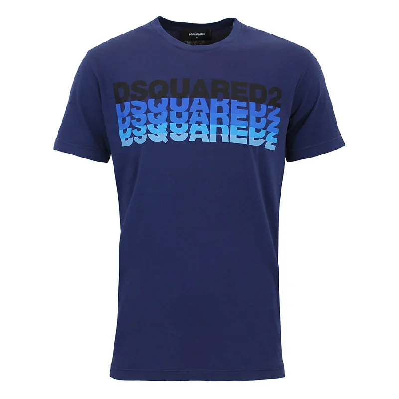 DSQUARED2 - Gradient Logo T-Shirt in Blue