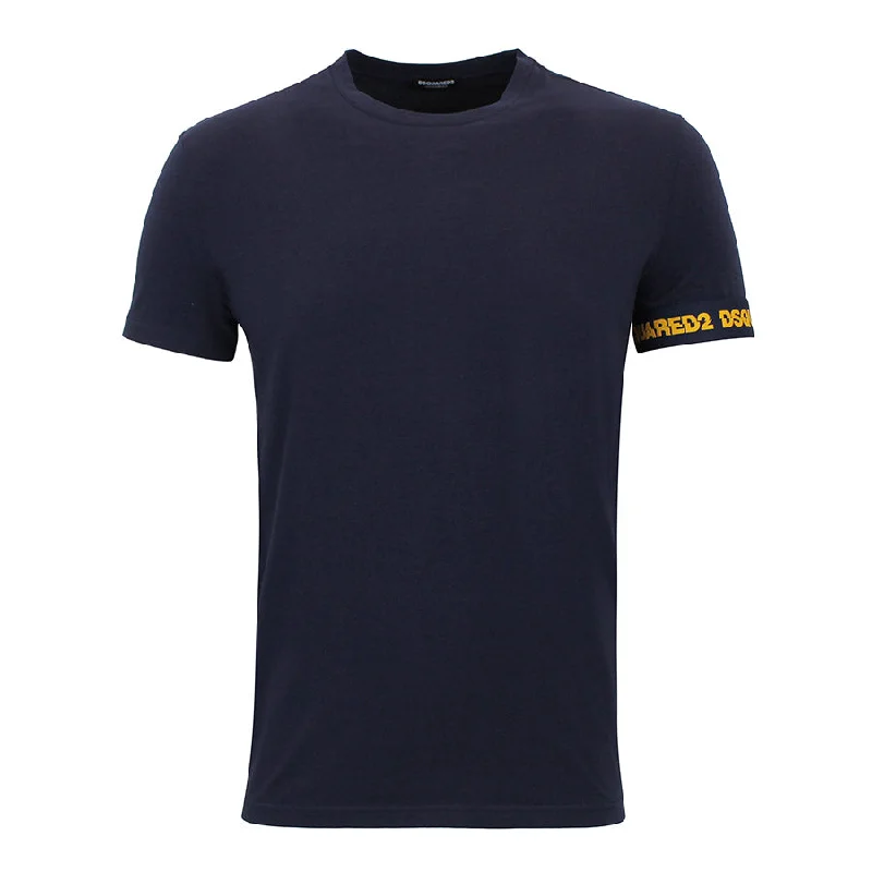 DSQUARED2 - Tape Sleeve Logo T-Shirt in Navy