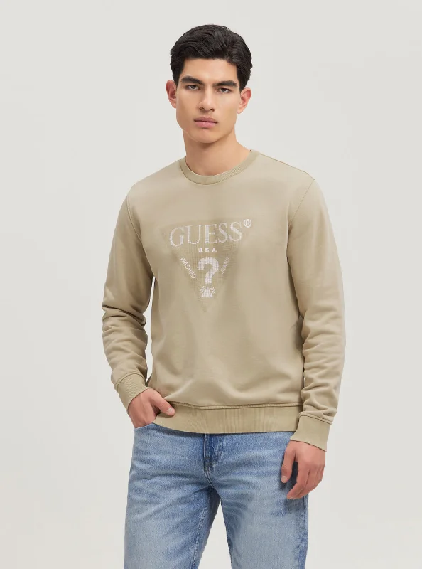 Eco Beige Triangle Logo Jumper