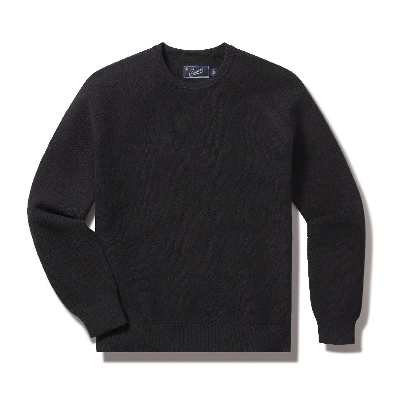 Ernest Cotton Cashmere Crew - Charcoal