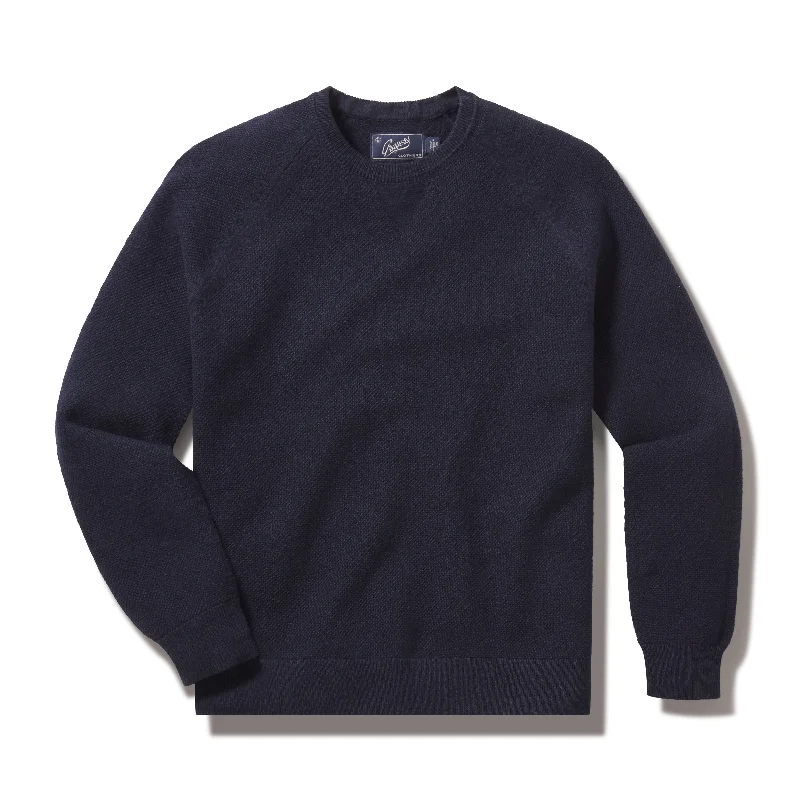 Ernest Cotton Cashmere Crew - Navy