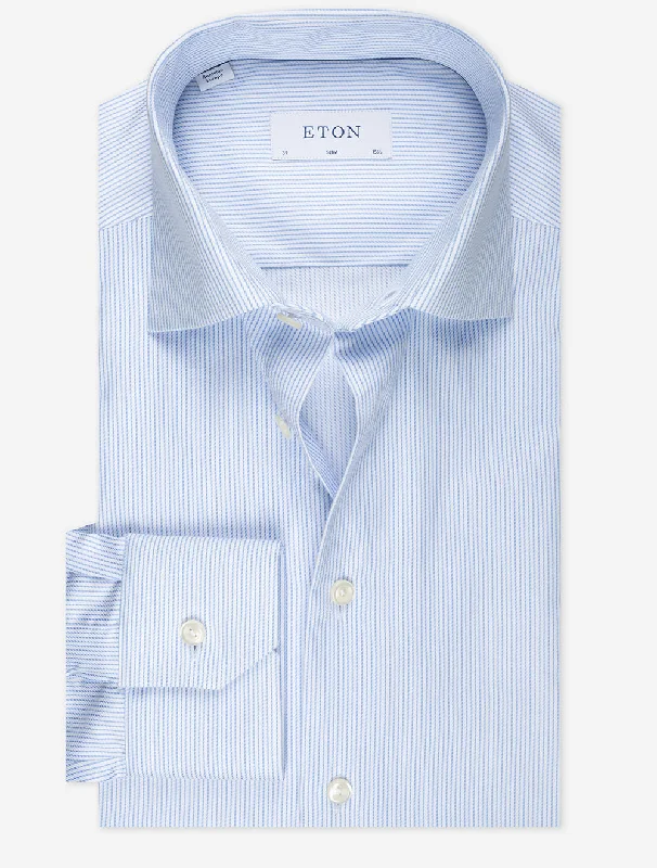 Striped Slim Shirt Blue