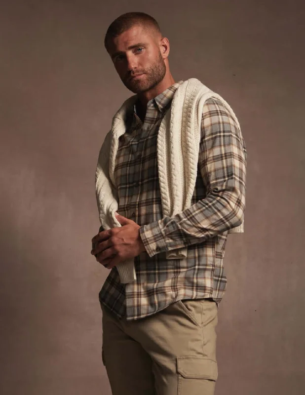 Long Sleeve Brushed Flannel In Mojave Desert