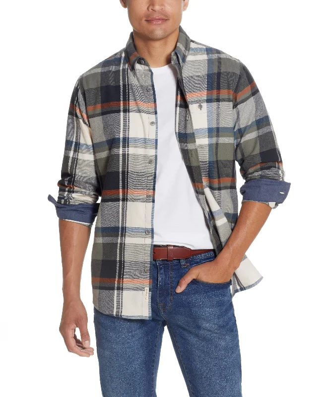 Long Sleeve Brushed Flannel In Riviera