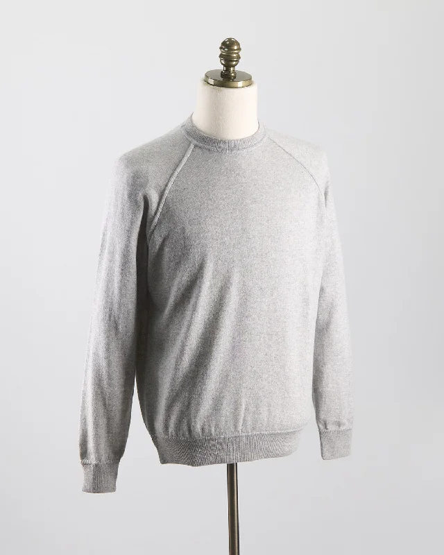 Wardrobe Staple Cashmere Blend Raglan Crewneck Casual Sweater