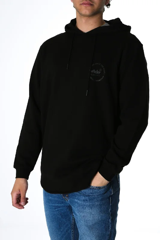 Cozy Essentials Smart Footwear Franchise Curved Hem Hood Sweat Black