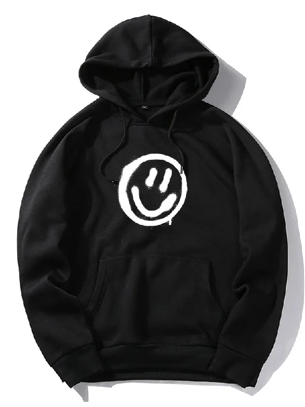 Trendy Styles Practical Outfits Graffiti Drip Face Hoodie