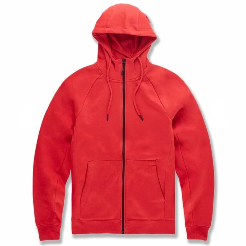 Active Comfort Comfortable Hoodies Jordan Craig Uptown Zip Up Hoodie (Red) 8621H