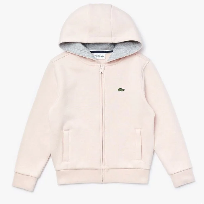 Comfortable Shirts Trendy Jeans Kids Lacoste Sport Tennis Zippered Fleece Sweatshirt (Pink/Grey) SJ2903