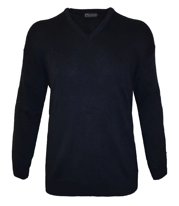 Casual Layers Warm Pants LOUIE JAMES COTTON BLEND CLASSIC V NECK LONG SLEEVED JUMPER/ PULL OVER IN SIZE 2X TO 8XL, BLACK, NAVY & CHARCOAL Casual Layers Warm Pants LOUIE JAMES COTTON BLEND CLASSIC V NECK LONG SLEEVED JUMPER/ PULL OVER IN SIZE 2X TO 8XL, BLACK, NAVY & CHARCOAL