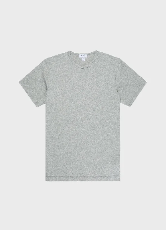 Active Comfort Athletic Pants Men's Classic T-shirt in Grey Melange